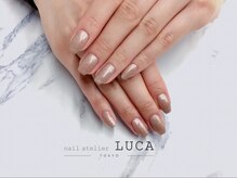 ネイルアトリエルカ(nail atelier LUCA)/s-22 秋のラメブラウン