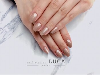 ネイルアトリエルカ(nail atelier LUCA)/s-22 秋のラメブラウン