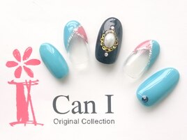 秋色ネイル　ロココ調