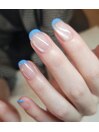 マグネット×フレンチネイル
