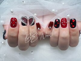 リボンxキルティングネイル