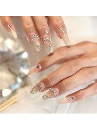 ハートチェーンネイル◎