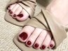 【FOOT】ジェルネイル★ワンカラーorカラーグラ　￥6980