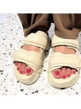 ホワイトネイル 難波店(WHITE NAIL)/フットネイル/ネオンピンク/美爪