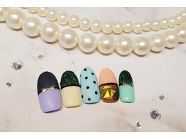 パステル×ブラックネイル7980円