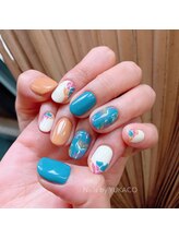 リグネイルスタジオ(Lig nail studio)/ビビット×アースカラーネイル