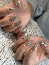 大人カラーフラッシュネイル