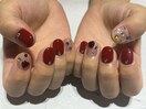 ハンド カラフルストーンネイル