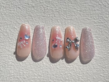 ランド ネイル 博多(LAND)/冬ネイル／リボンネイル