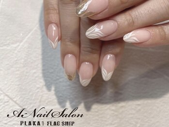 エーネイルサロン プラーカ本店(A-Nail Salon)/変形フレンチ
