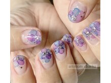 アートルーム チャチャ(artroom chacha)/垂らしこみフラワーネイル