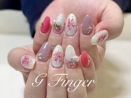 春先取り☆押し花ネイル