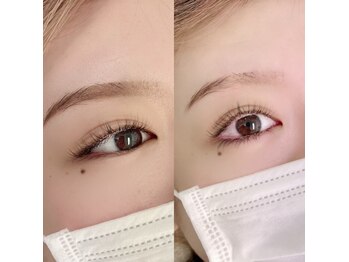 ラ ムーン アイラッシュアンドヘアメイク(La.Moon)の写真/次世代LEDエクステで24h可愛いをキープ♪下まつ毛で涙袋を強調&中顔面短縮見せで小顔印象へ導きます☆