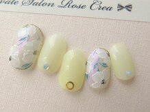 ローズクレア(Rose Crea)/手描きのフラワーネイル
