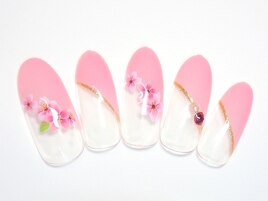 ＃斜めフレンチ＃桜＃お花＃春