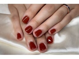 ワンカラー★ボルドー★秋ネイル