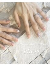  キレイめ春！フラワーネイル