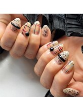 レッシュネイル サロンアンドスクール(RECH NAIL salon&school)/チェック×黒リング