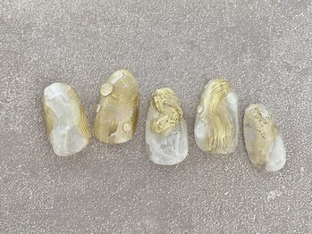 クラリスバイネオ 武蔵小杉(Claris by neo)/白インク×ゴールド　￥９０００