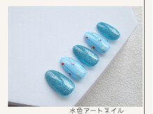 プレンティー 北千住西口店(plenty)/水色アートネイル