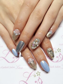 ネイルアンドアイラッシュサロン レア 千葉店(Lea)/◆ミラー&オーロラヴェール◆