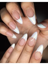 シンプルオーロラネイル☆