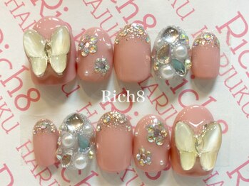ネイルアンドまつげエクステ リッチエイト 原宿店(Rich8)/オーダーチップ★ちょうちょ