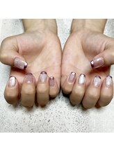 リミズネイルビューティー 名駅店(RimisNailxbeauty)/マグネット×ミラーフレンチ