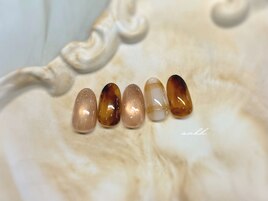べっ甲×チェックデザイン