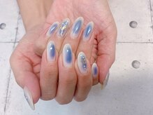 ネイル ビューティーマジック 葛西本店/ブルーチークネイル