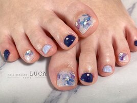 M-751 大人可愛い紫陽花ネイル