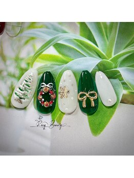 ロージー 赤羽(Rosy)/クリスマス定期ネイル