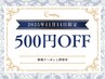 【11月14日限定特別クーポン】☆全メニューより500円off☆