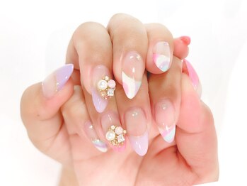 アイスタジオ アンド ダブルネイル 西院店(EYE STUDIO&W NAIL)/デザインフレンチネイル