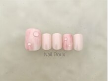 ネイル ドゥ 岡山駅前店(Nail Doux)/桃グラ水滴ネイル