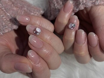 恵比寿ミリ(mm)の写真/【フィルイン・パラジェル対応☆】ピンクやベージュをベースにしたチークネイル/ワンホンネイルが人気◎