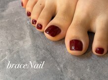 ブレスネイル(brace Nail)の雰囲気（フットネイル♪秋ネイル/ボルドー/ワンカラー/巻き爪）