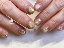 ウロネイルズ(ulo nails)/ハートホロネイルゴールド
