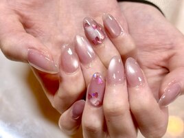 バレンタインハートネイル