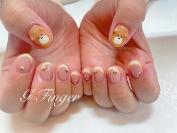 くまさんとミツバチネイル♪