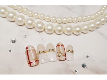 エルモ グラン(Elmo Glan)/チェックフレンチネイル7980円