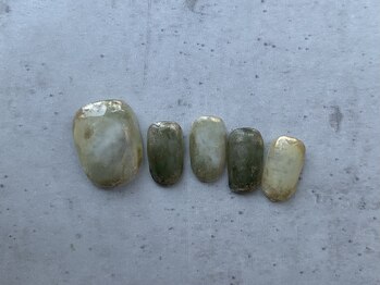 カラ ネイル 中津店(calla nail)/もやもや×ゴールドネイル