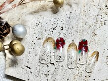 テテネイル(tete.nail)/幸運を祈るポインセチア花