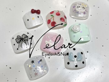 アイラッシュアンドネイル ヴェラール(Velar)/新規 フット親指アート