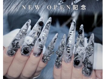 心斎橋ツイードネイル ラメ