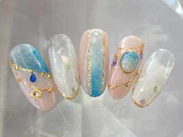 夏シェルネイル￥8200