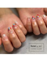 ユマニ バイ ヒート(Humani by HEAT)/カラフルフレンチアート1本¥550