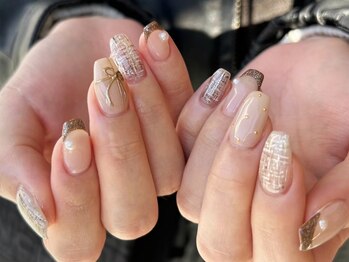 クラッチ 阿倍野(CLUTCH)/ネイル ツイードデザイン