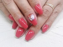 ケーズネイル製作所/ワンカラービジューネイル