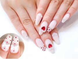 ジェル定額￥8990★ハートネイル